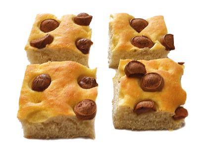 Focaccia tagliata a C (6,5x6,25 cm)